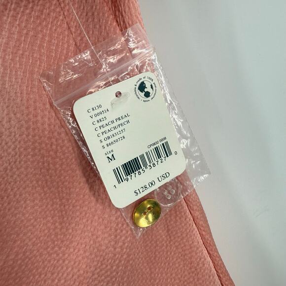 Free People Scarlett Dress Size Medium Mini Pink Peach Summer Button V-Neck NWT - Picture 8 of 16